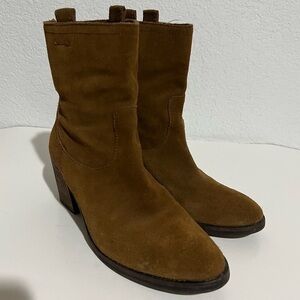 Sam Edelman Farrell Genuine Suede Heeled Ankle Boots Booties Back Zip  Size 7.5